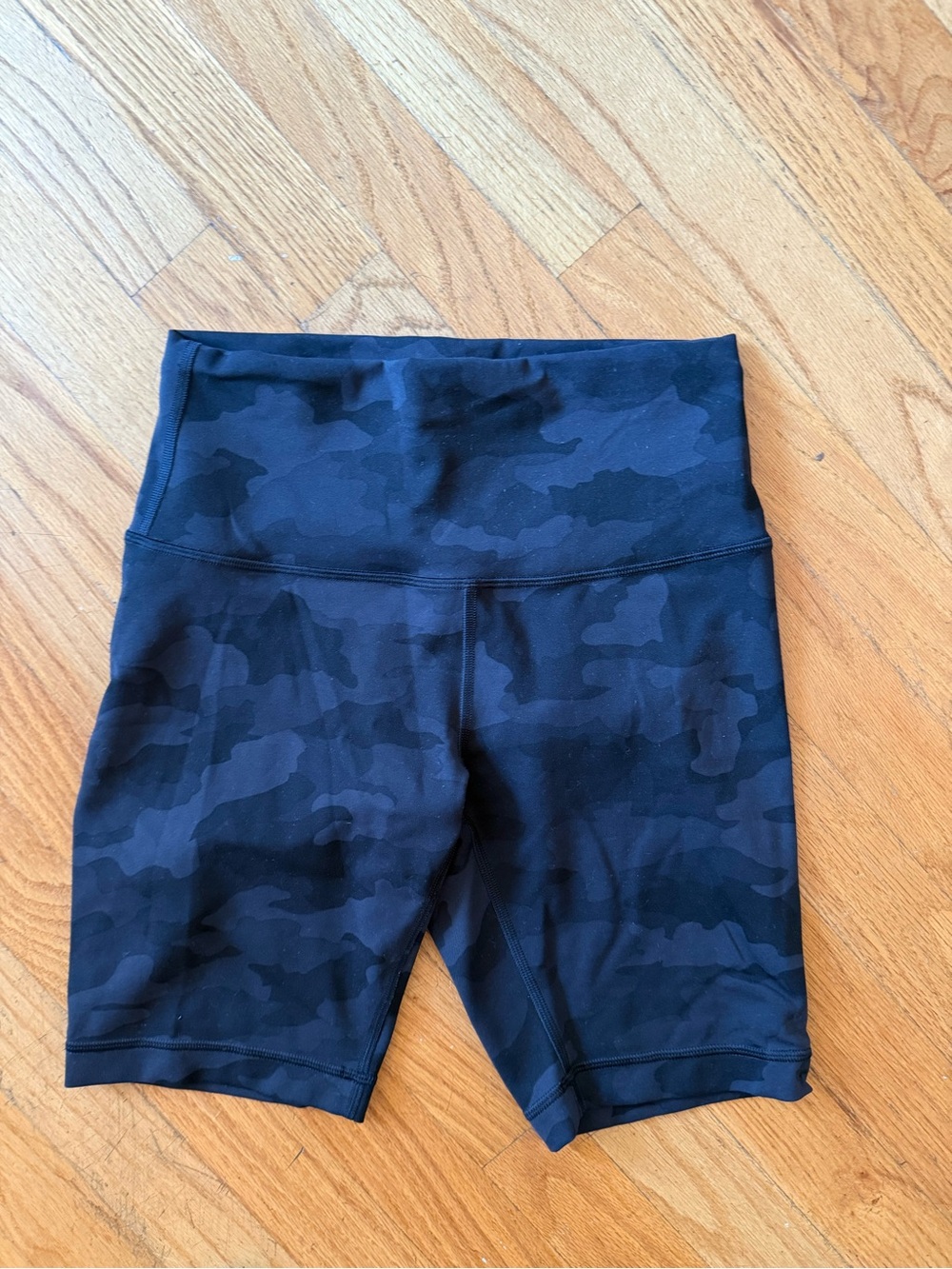 Lululemon Black Camo Bike Shorts
